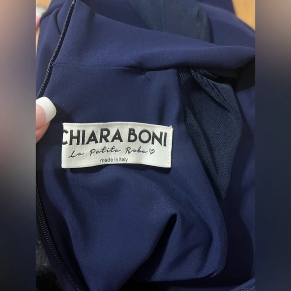 Chiara Boni Maylys Mock-Neck Long-Sleeve Illusion Gown - Picture 10 of 14